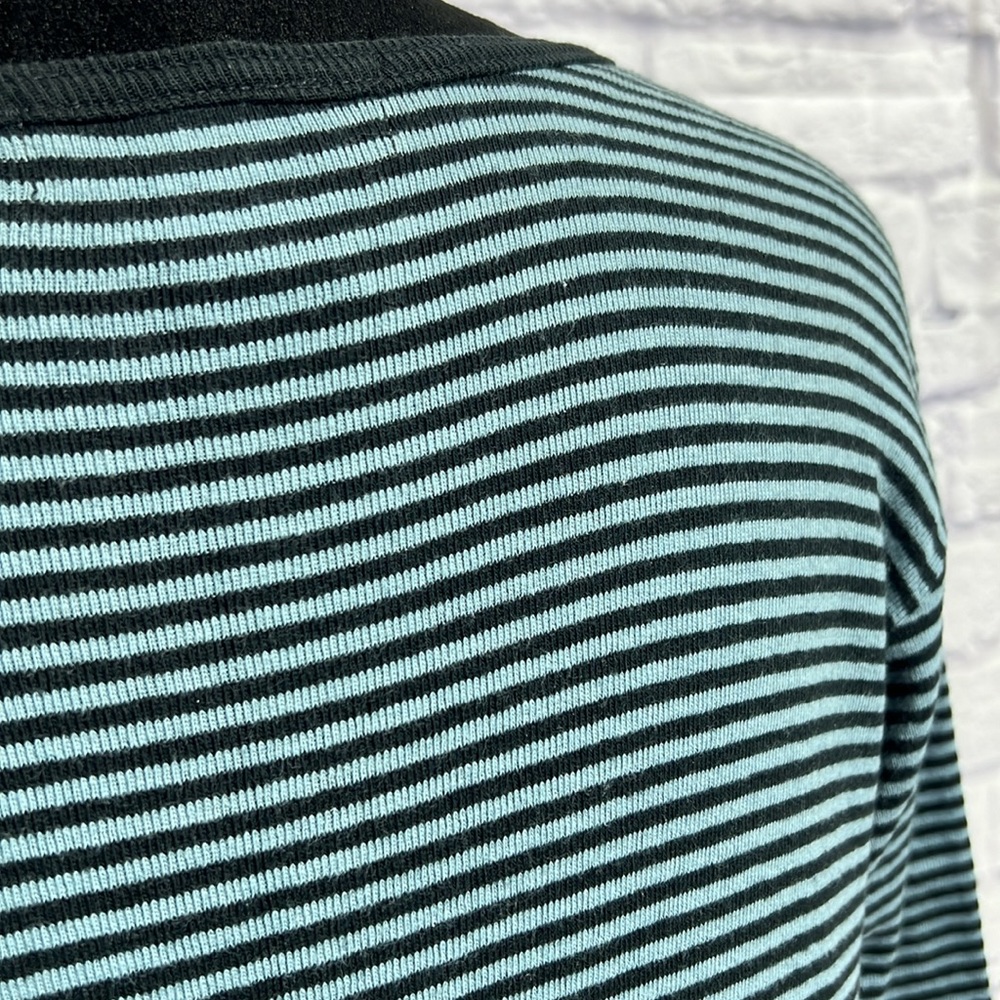 Karen Kane Easy Wear Long Sleeved Striped Shirt - Picture 7 of 15
